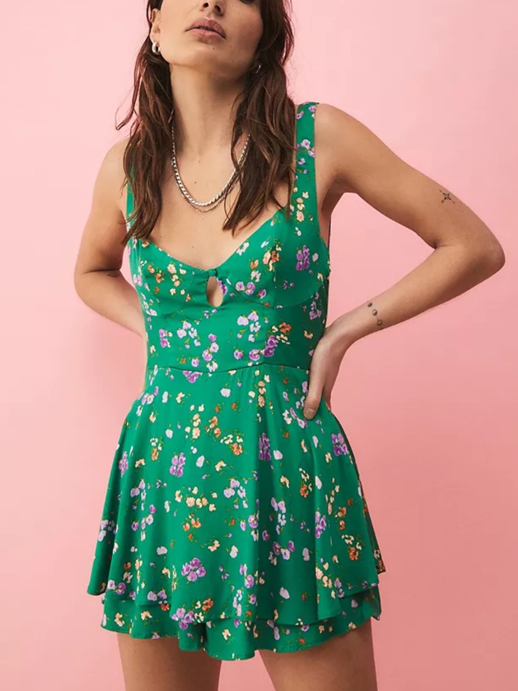 Urban Outfitters Cassie Cutout Playsuit